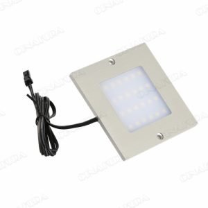 15W LED Square Under Cabinet Kitchen Spotlights & Driver Kit | Aluminium & Natural White | Low Profile Slim Surface Mounted Lighting Fittings | Counter Worktop Unit Down Lights |